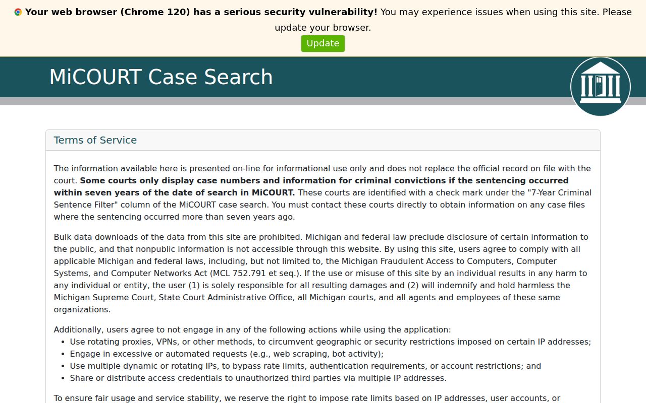 Midland residents directory MiCOURT case search